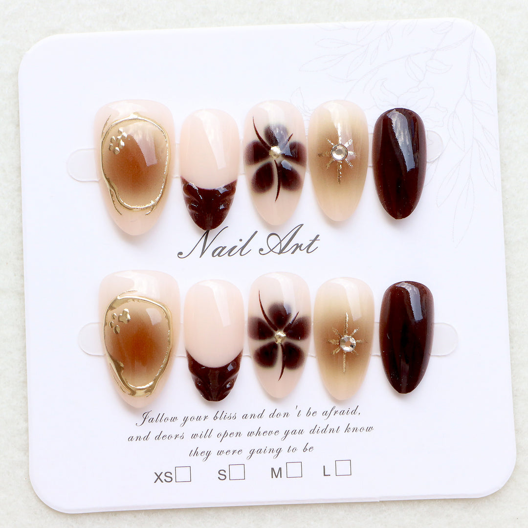 Elegant Artistic Press-On Nail Designs Stornfield