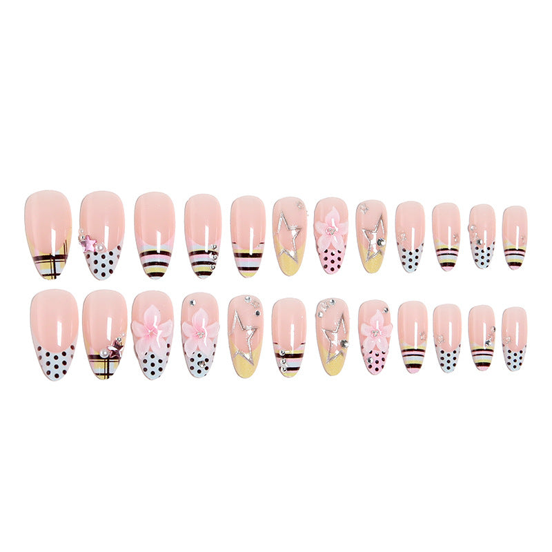 DIY Nail Art Set with Colorful Designs and Natural Accents Stornfield