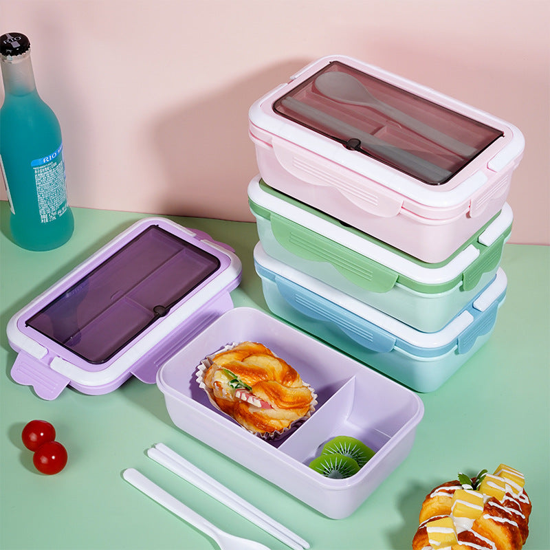Multi-Compartment Lunch Box with Utensils