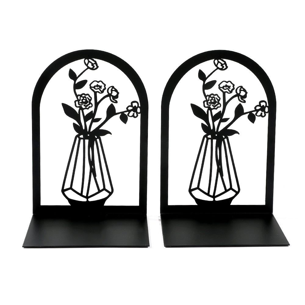 Decorative Floral Metal Bookends