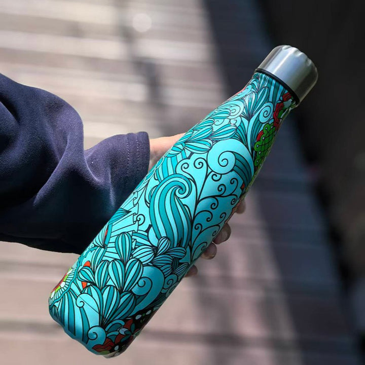 Unisex double-walled insulated bottle made of stainless steel with vacuum insulation and leak-proof screw cap Stornfield