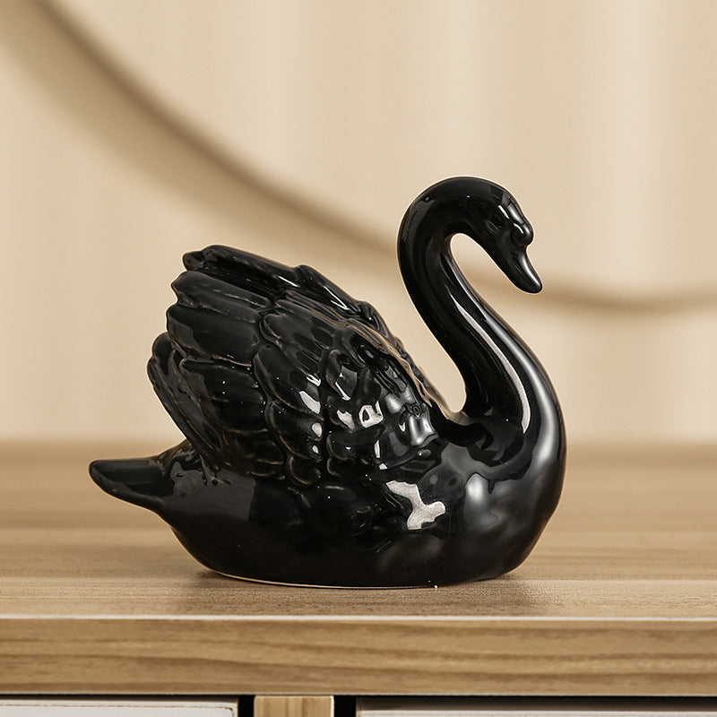 Elegant ceramic swan figure Stornfield