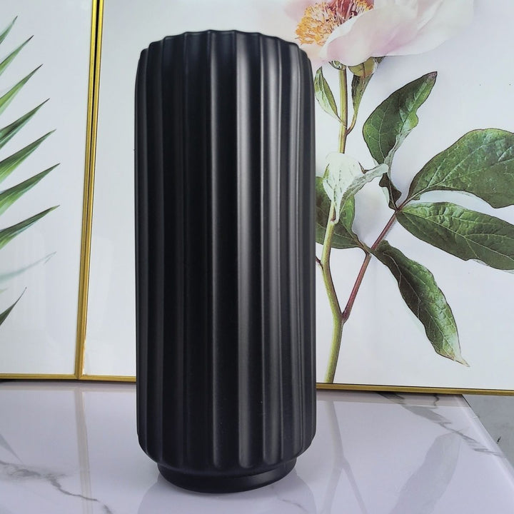 Decorative Vertical Ribbed Vase Stornfeild