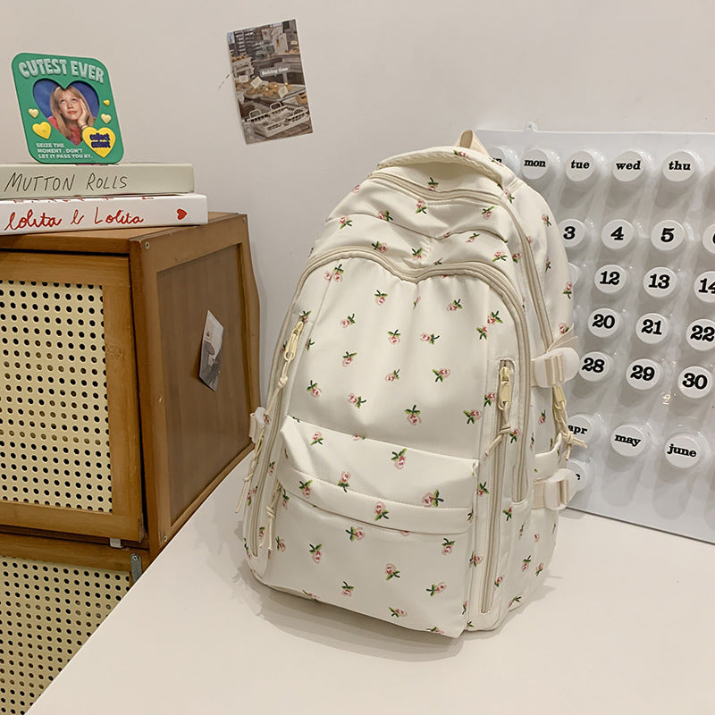 Floral Embroidered Backpack