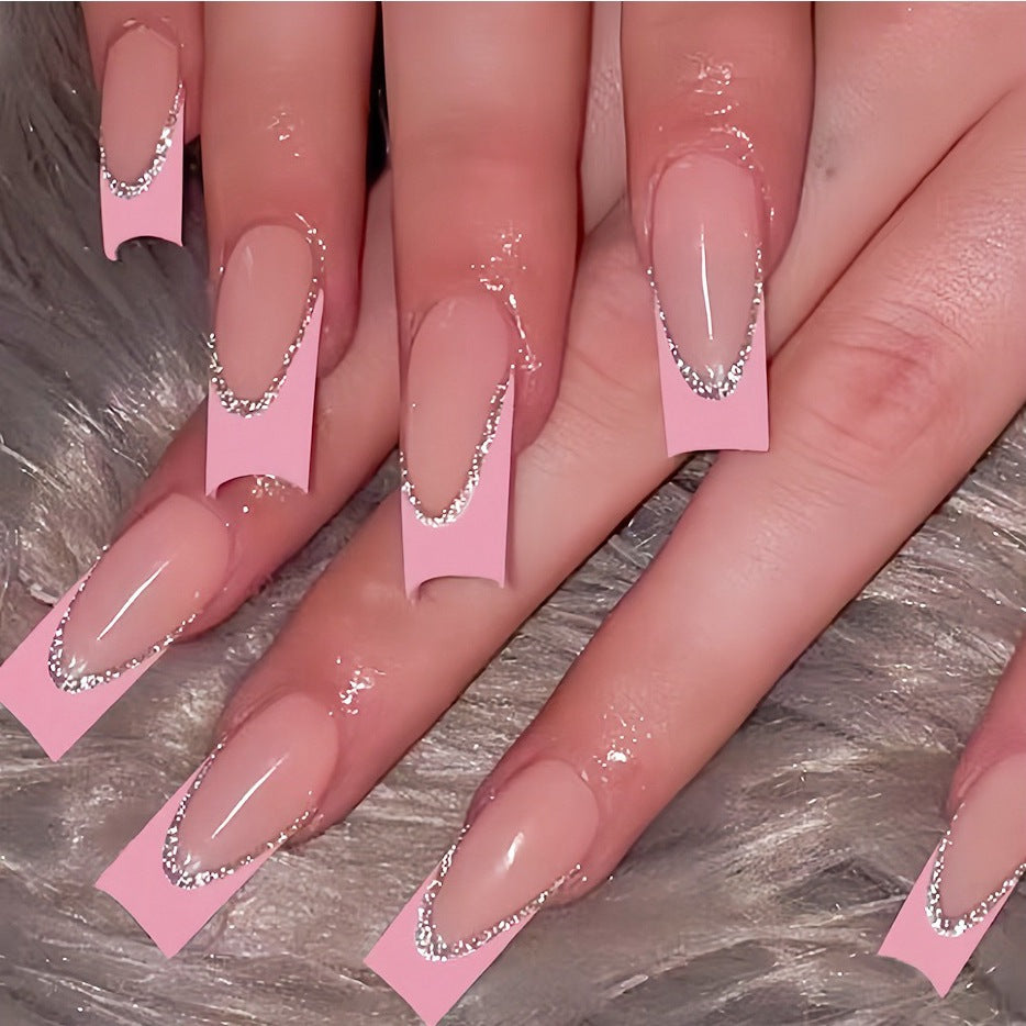 Artificial nail set with elegant glitter decorations Stornfield