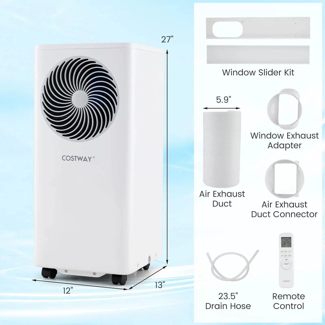 Unisex universal size portable air conditioning tower with remote control digital thermostat dehumidifier Stornfield