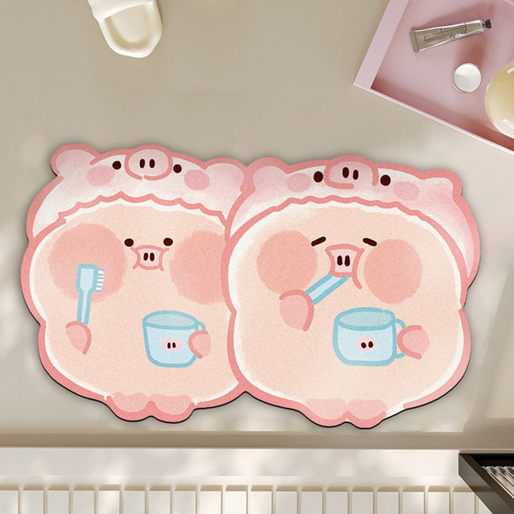 Whimsical Fruit-Shaped Bath Mat