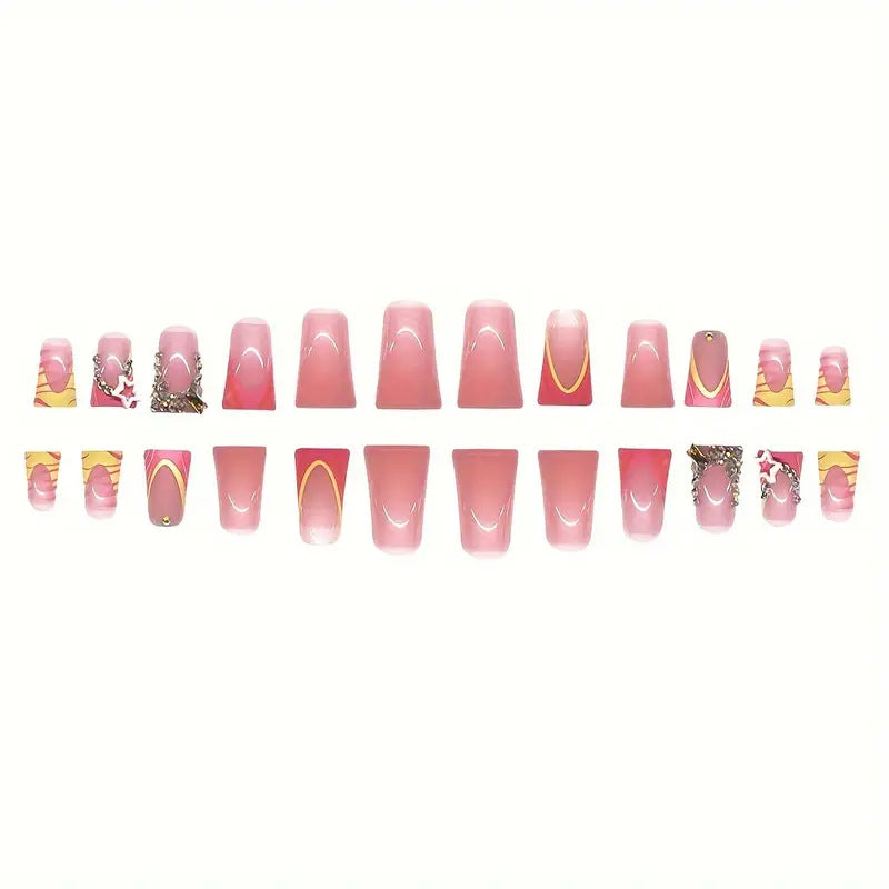 Decorative 3D Themed Press-On Nail Art Stornfield