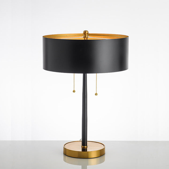 Modern Minimalist Table Lamp with Gold Accents