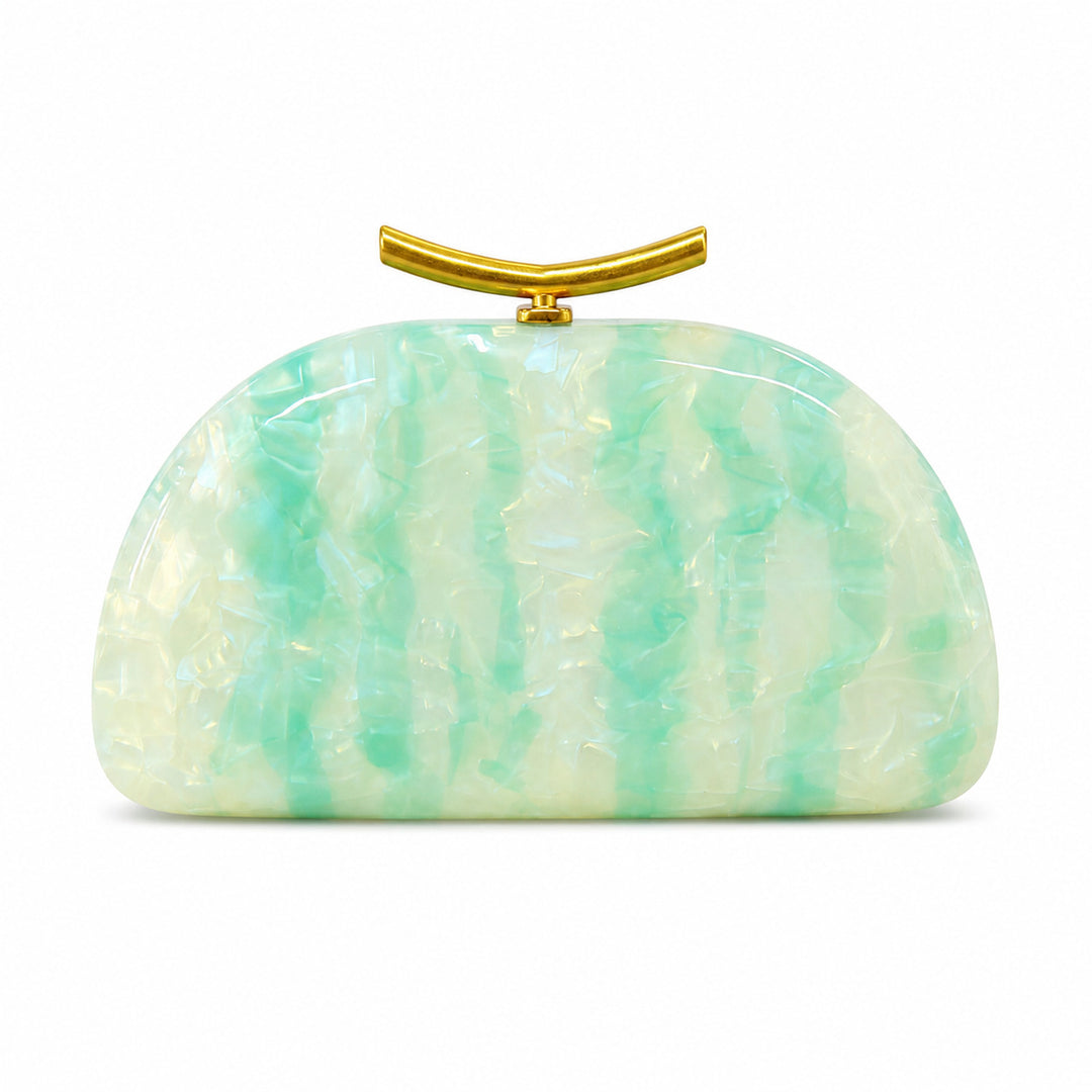 Marbled Acrylic Evening Clutch