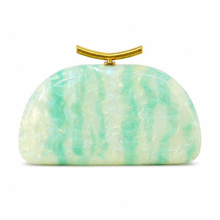 Marbled Acrylic Evening Clutch