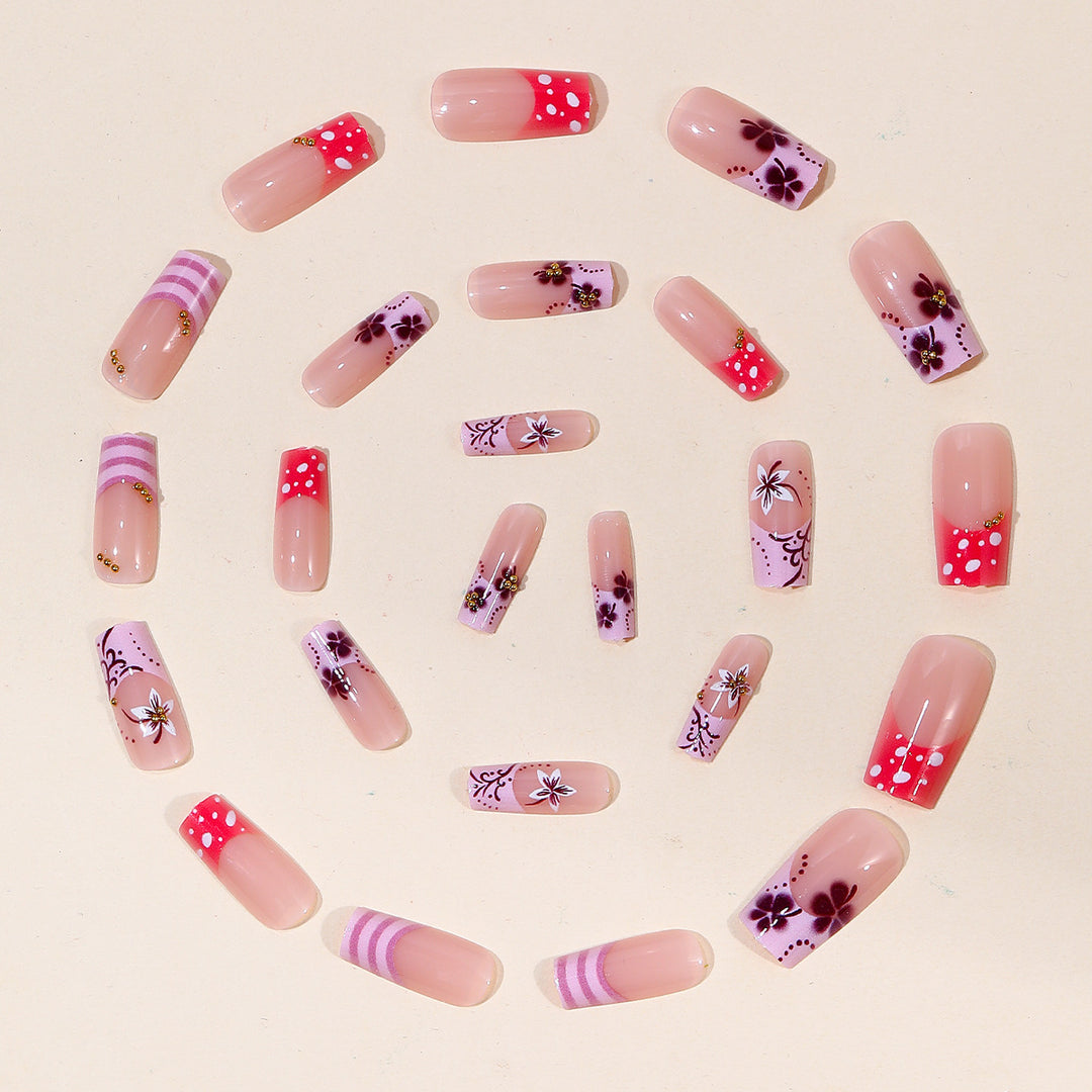 Luxurious Floral 3D Acrylic Nail Art Extensions Stornfield