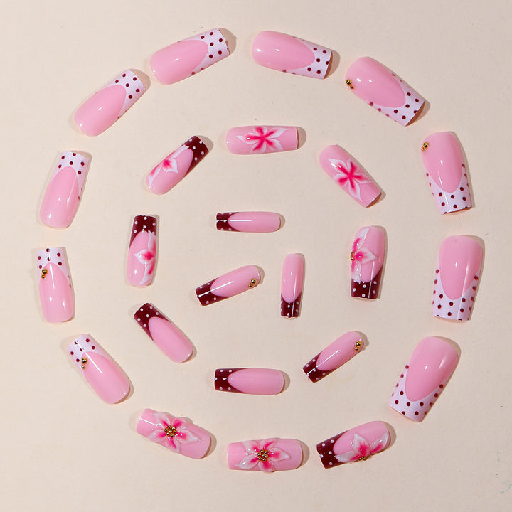 Floral Accent Acrylic Nail Art Extensions Stornfield 1789713153