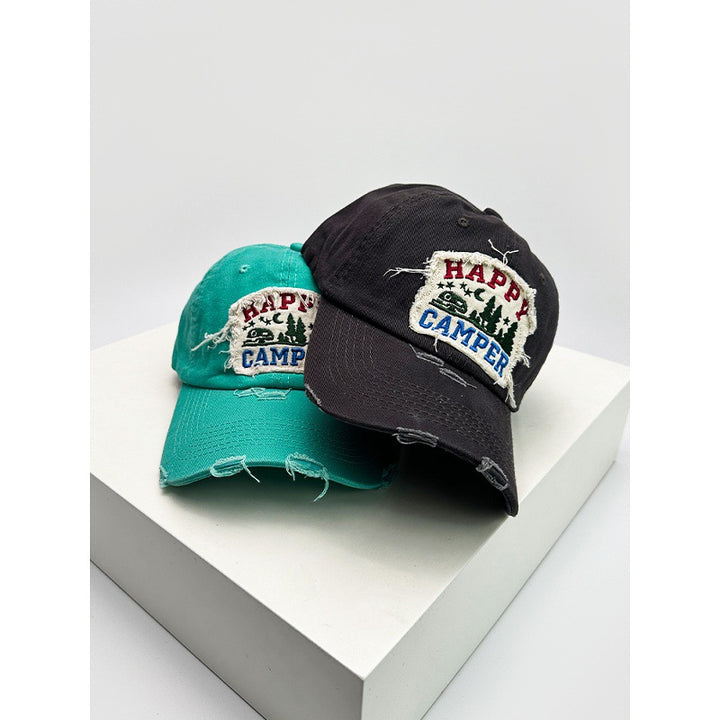 Men's Distressed Embroidered Camping Cap Stornfield