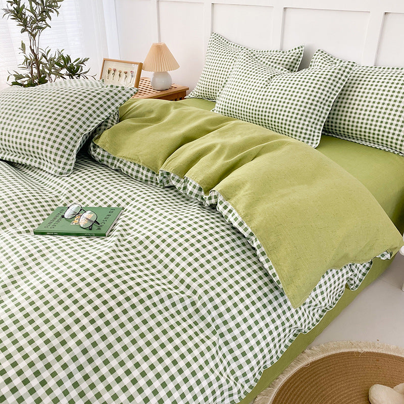 Modern Grid Pattern Comforter Set