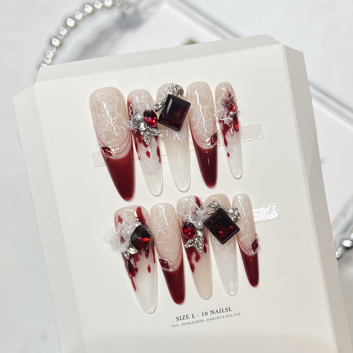Elegant Decorative Press-On Nail Art Set Stornfield