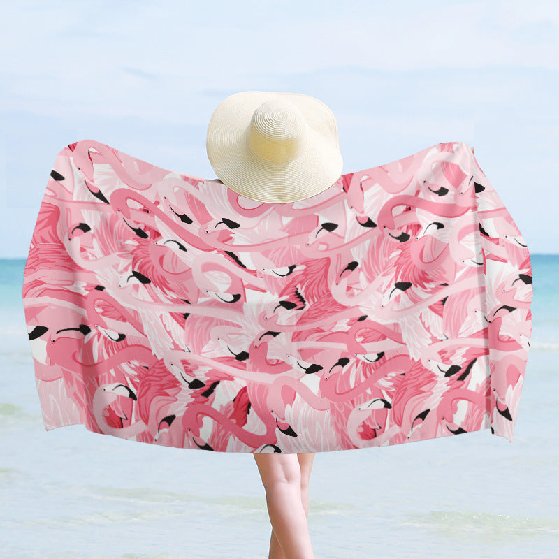 Luxury beach towel with dynamic wave design Stornfield