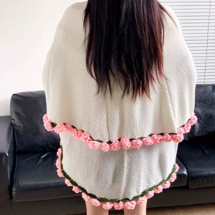 Floral Knit Bag