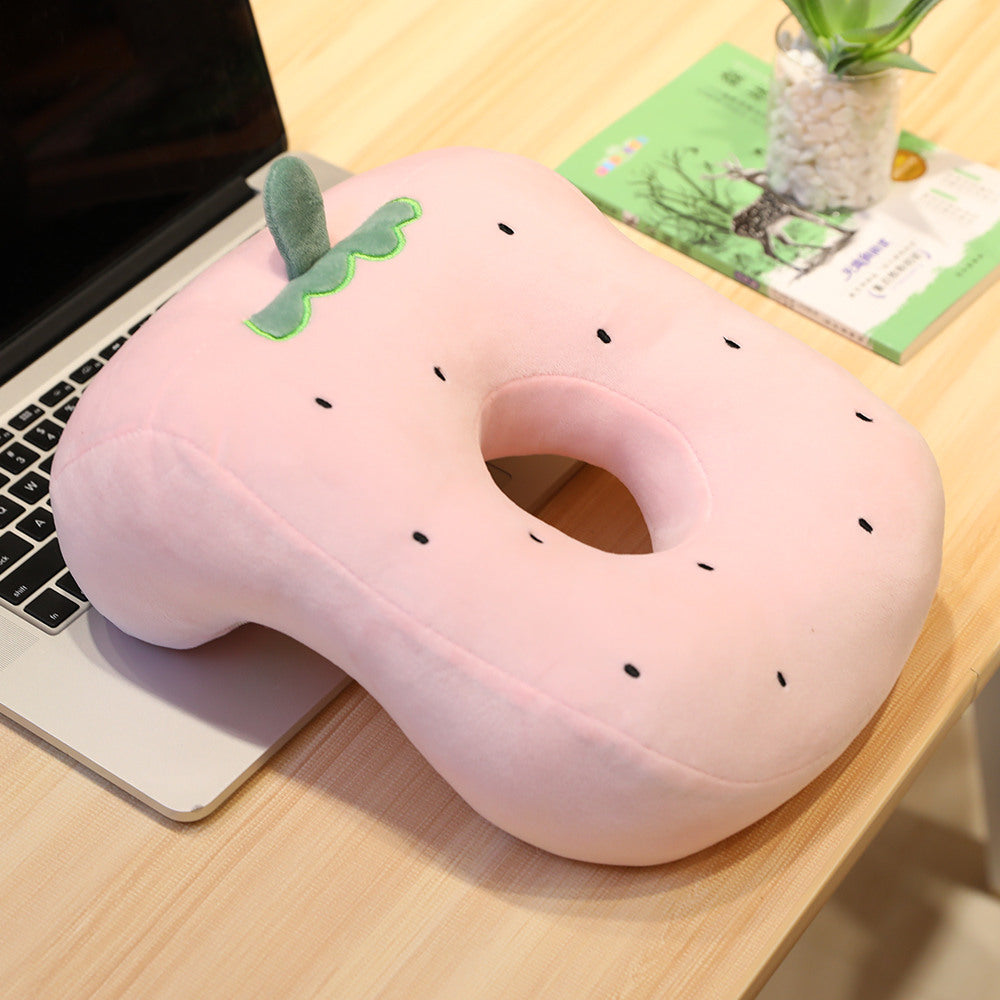 Plush neck support pillow in carrot shape Stornfield