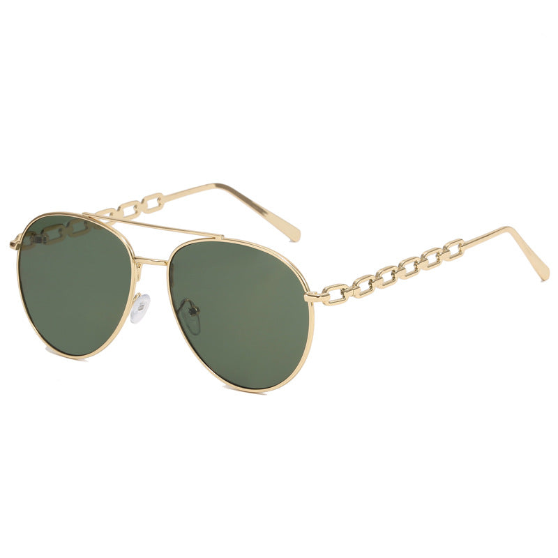 Women's Oversized Sunglasses with Fashionable Chain Frame Stornfield