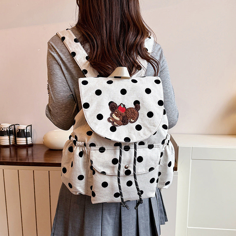 Playful Polka Dot Themed Backpack Stornfield