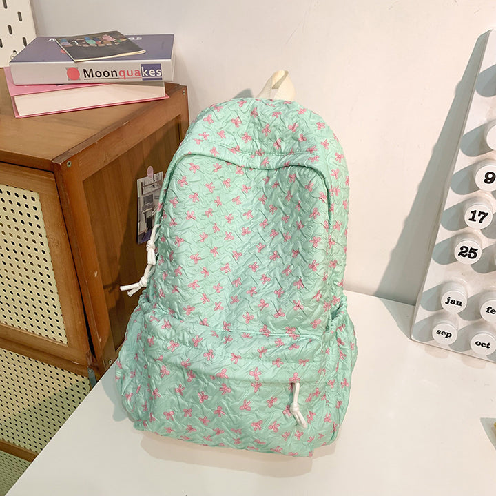 Quilted Floral Patterned Backpack Stornfield