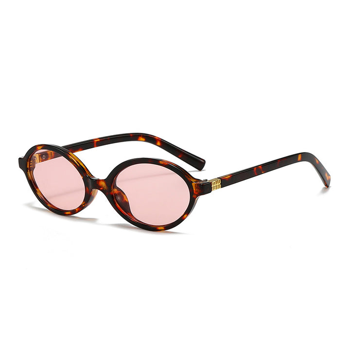 Women's fashionable oval glasses with golden accents Stornfield