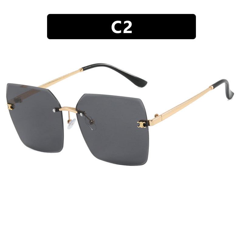 Women's square sunglasses in modern design with delicate metal frame Stornfield