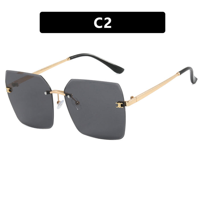 Women's square sunglasses in modern design with delicate metal frame Stornfield