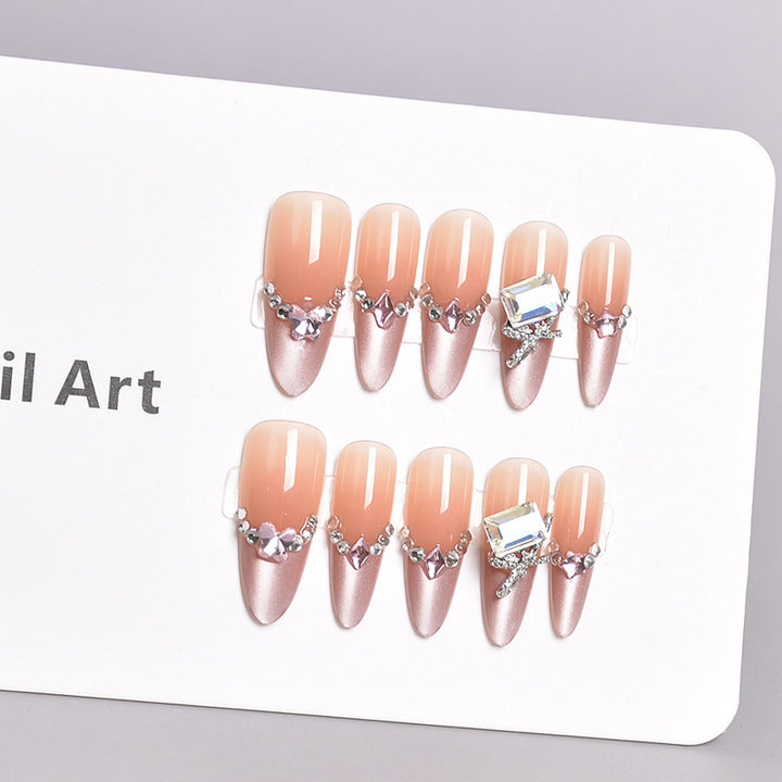 Glamorous Heart-Themed Press-On Nail Set Stornfield