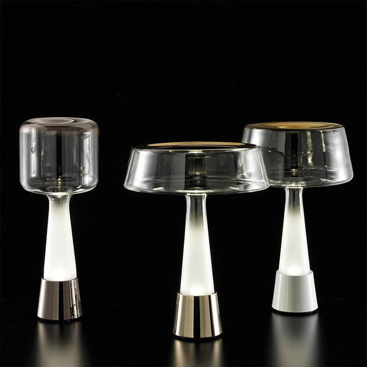 Stylish Glass Table Lamp with Integrated LED Lighting