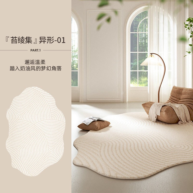 Abstract Textured Area Rug for Home Decor