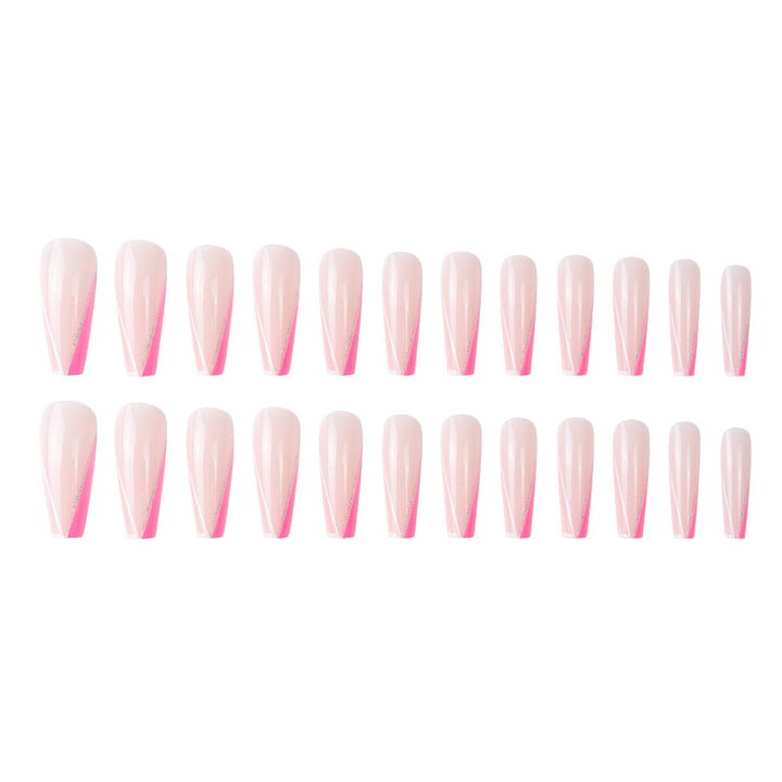 Long Stiletto Press-On Nails with Elegant French Tip Design Stornfield
