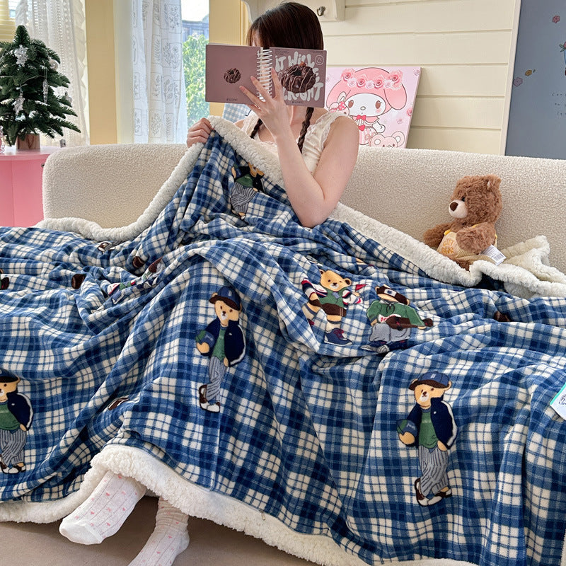 Cozy Cartoon-Themed Plush Blanket