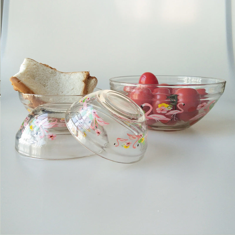 Ladies Storage Bowls Set with Colorful Flamingo Motifs Stornfield