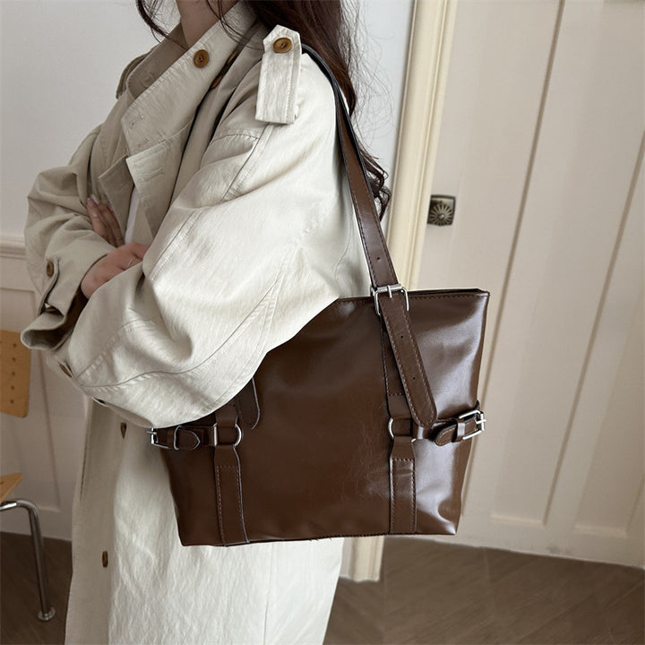 Stylish Faux Leather Shoulder Bag