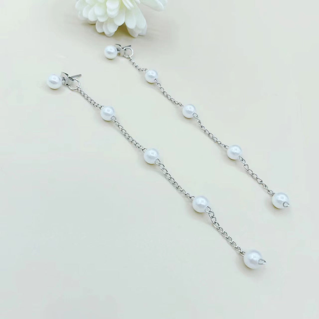 Pearl Chain Drop Earrings Stornfield