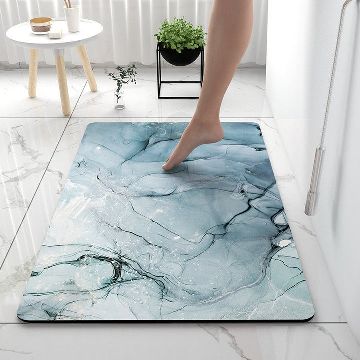 Luxurious Marble Print Bath Mat