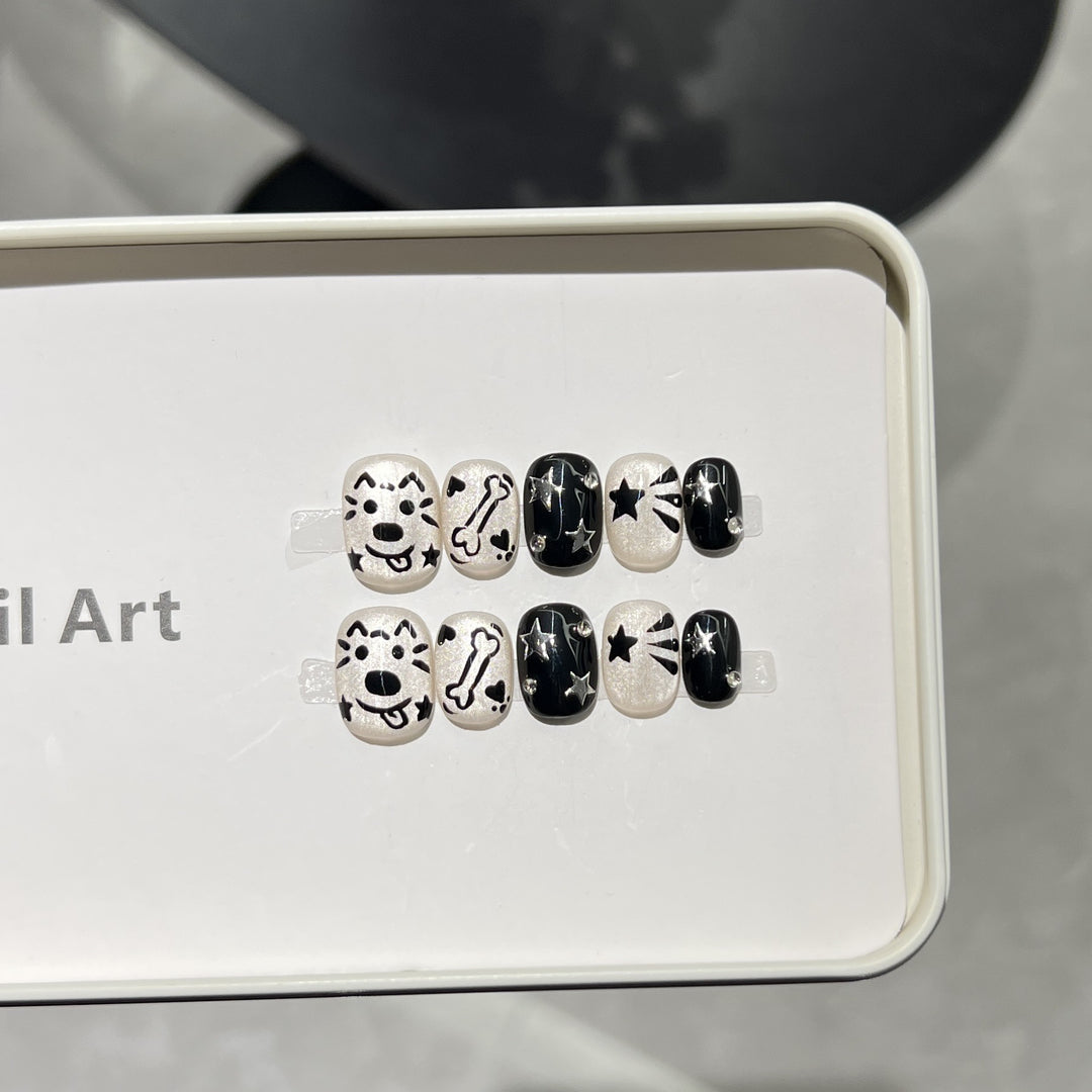 Playful Themed Press-On Nail Set Stornfield