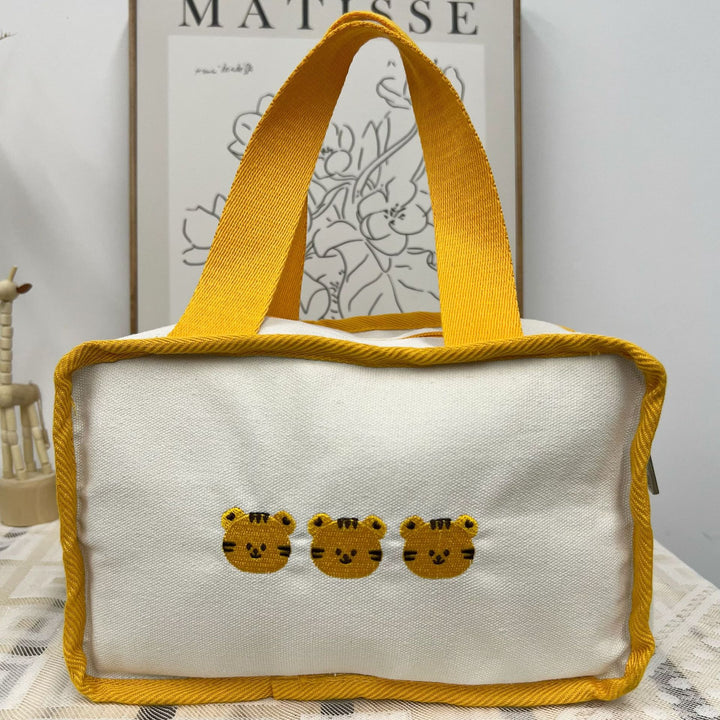 Canvas Children's Embroidered Bunny Tote Bag