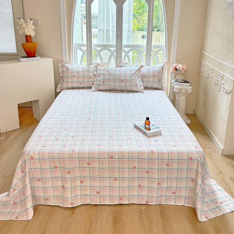 Stylish Plaid Bedspread Set