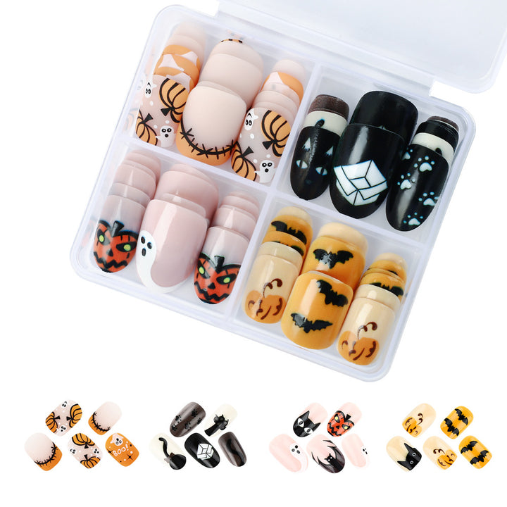 Halloween-Themed Press-On Nail Art Set Stornfield
