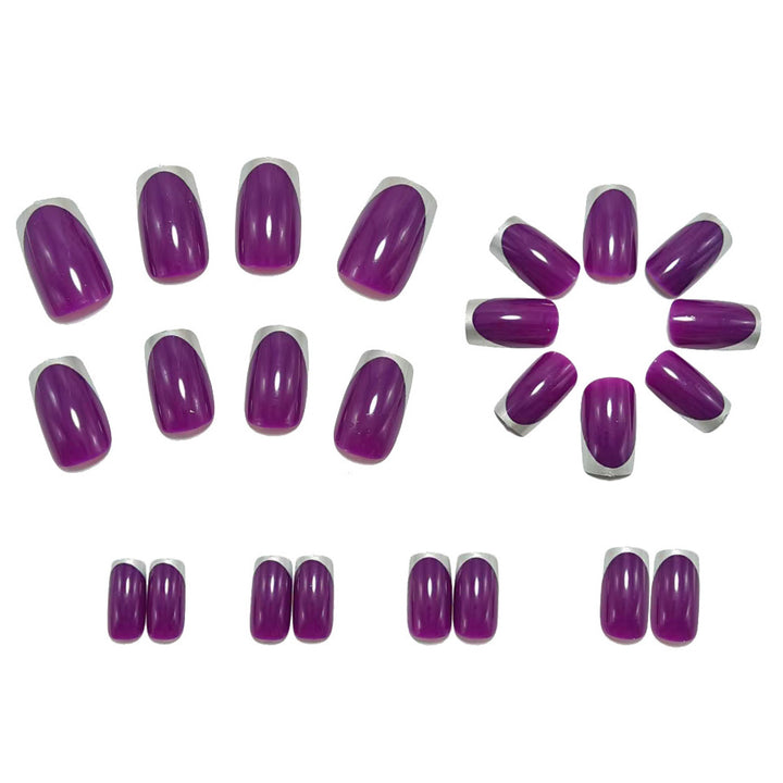 Artificial nails with shiny metallic finish Stornfield