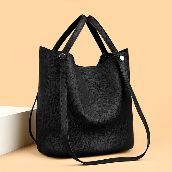 Casual Leather Bucket Bag Stornfield