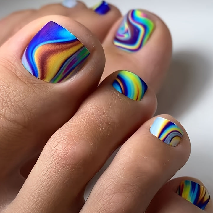 Artificial nails with striking color gradient Stornfield