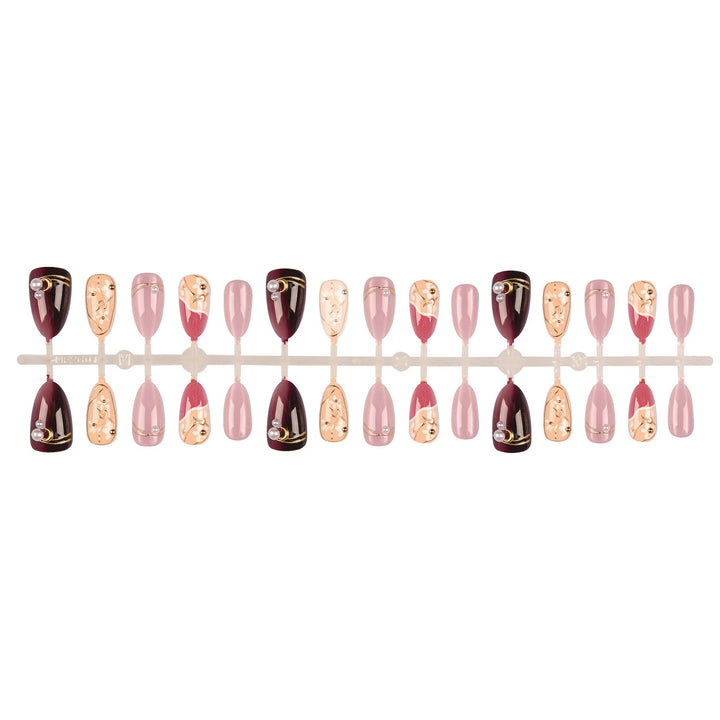Elegant Decorative Press-On Nails