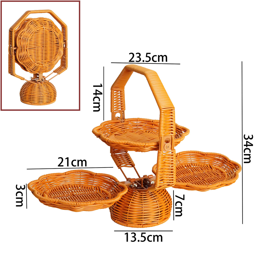 Multi-Layered Woven Serving Basket Stornfield