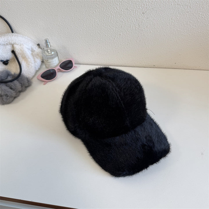 Unisex Plush Faux Fur Baseball Cap Stornfield