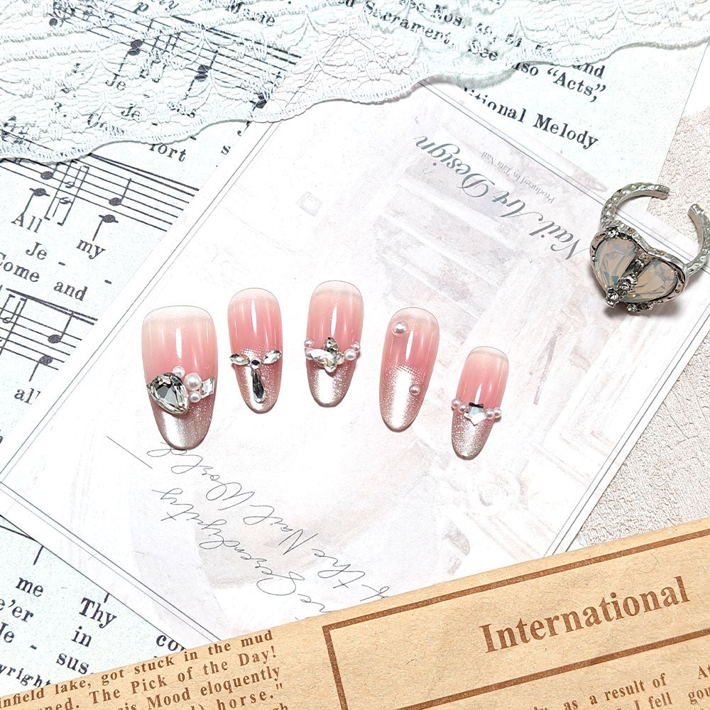 Artificial nails with luxurious jewelry accents Stornfield