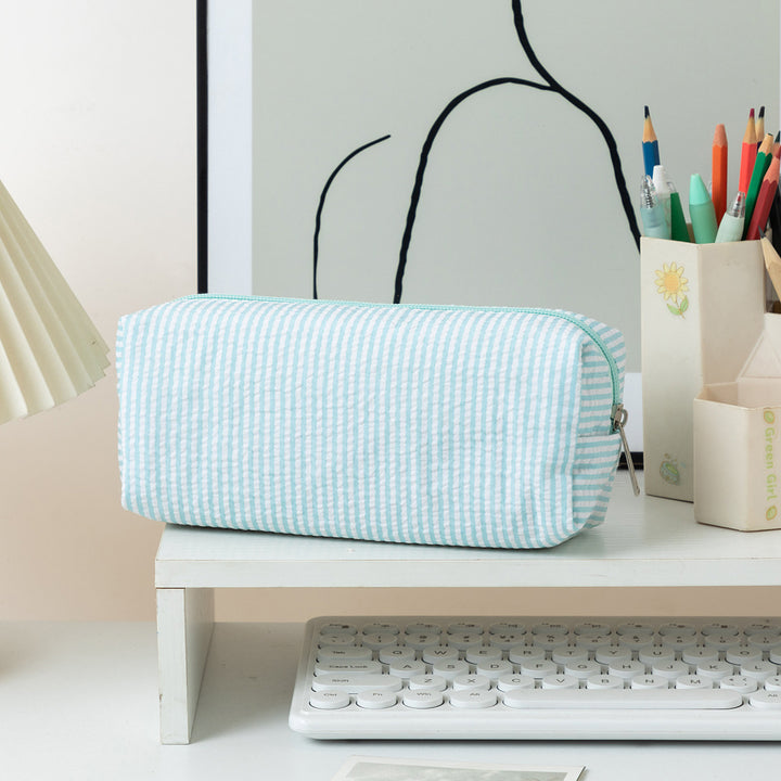 Striped Zippered Pencil Case Bag Stornfield